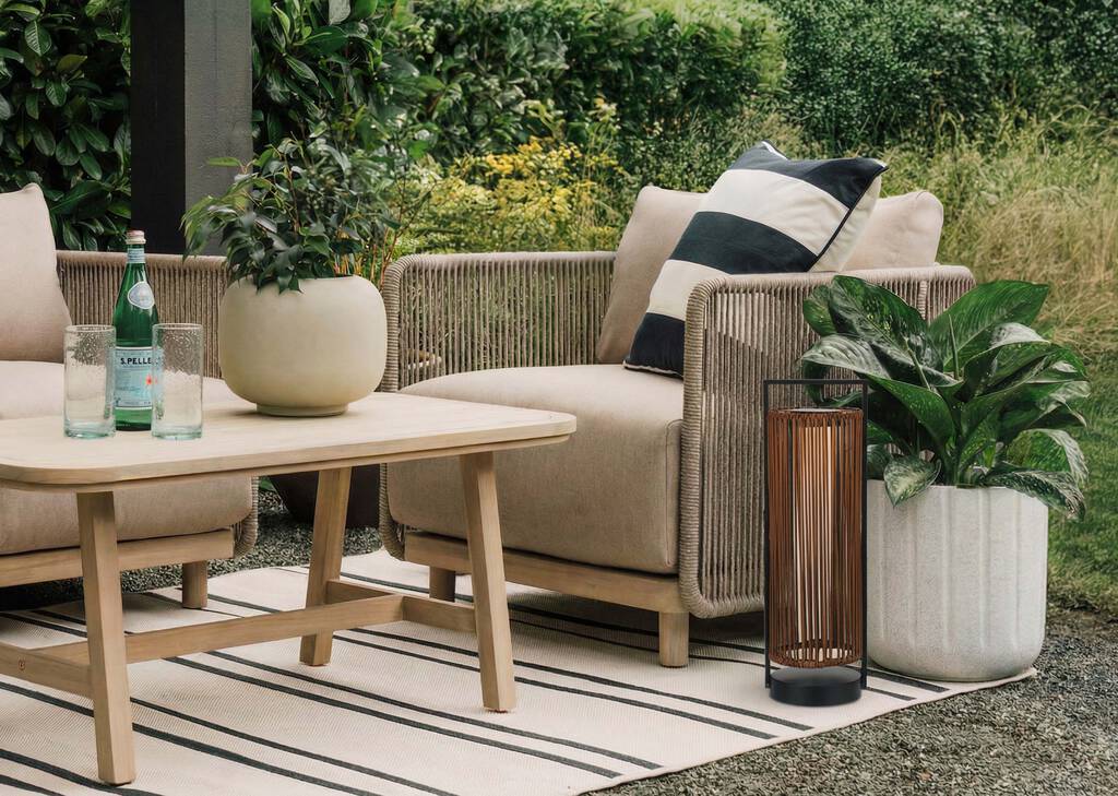 Lanterne solaire &agrave; DEL Dakota brune