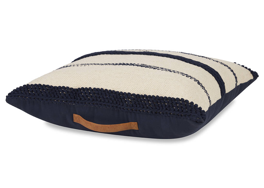 Virginia Floor Cushion Natural/Midnig