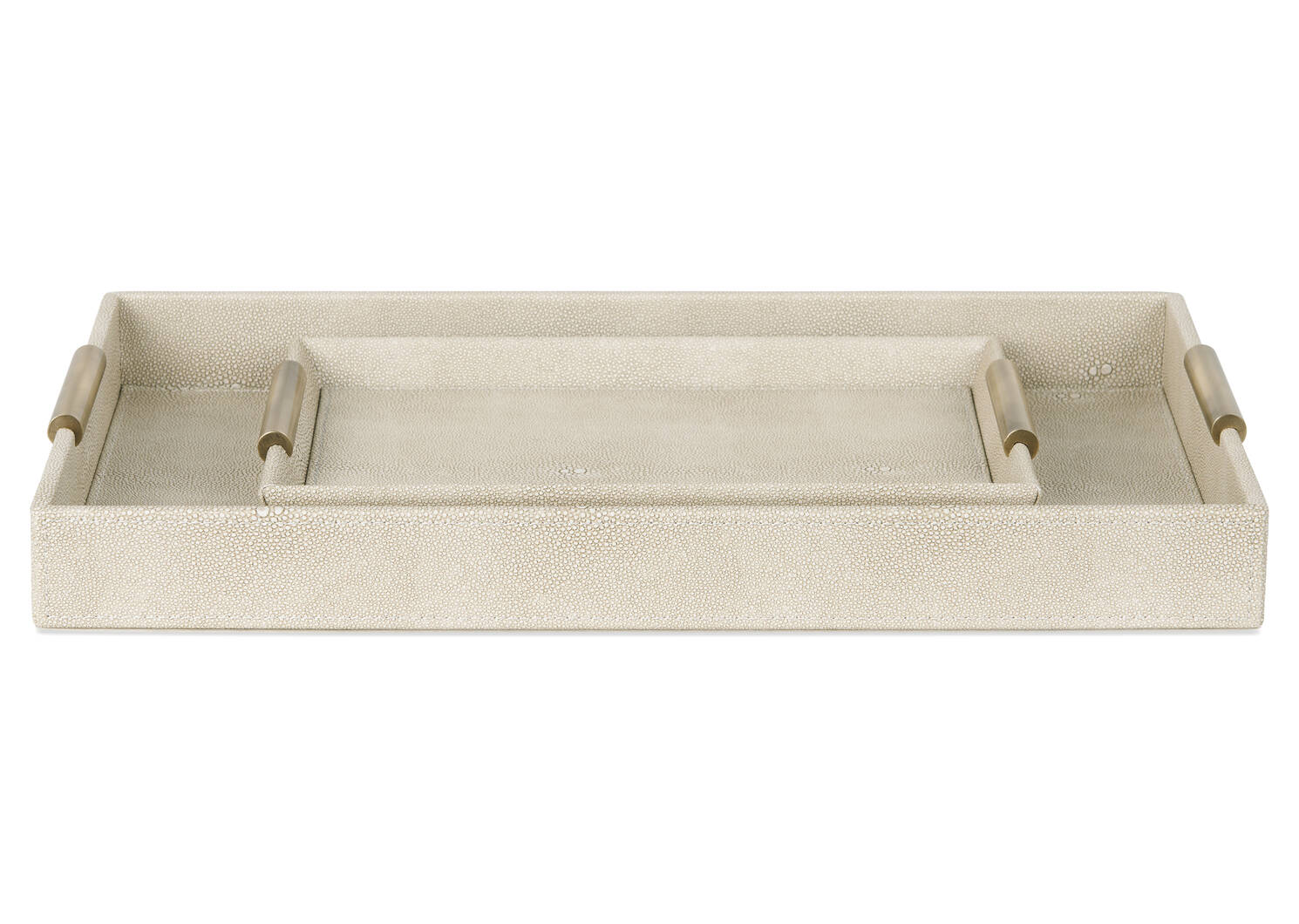 Petit plateau similicuir Burrell sable