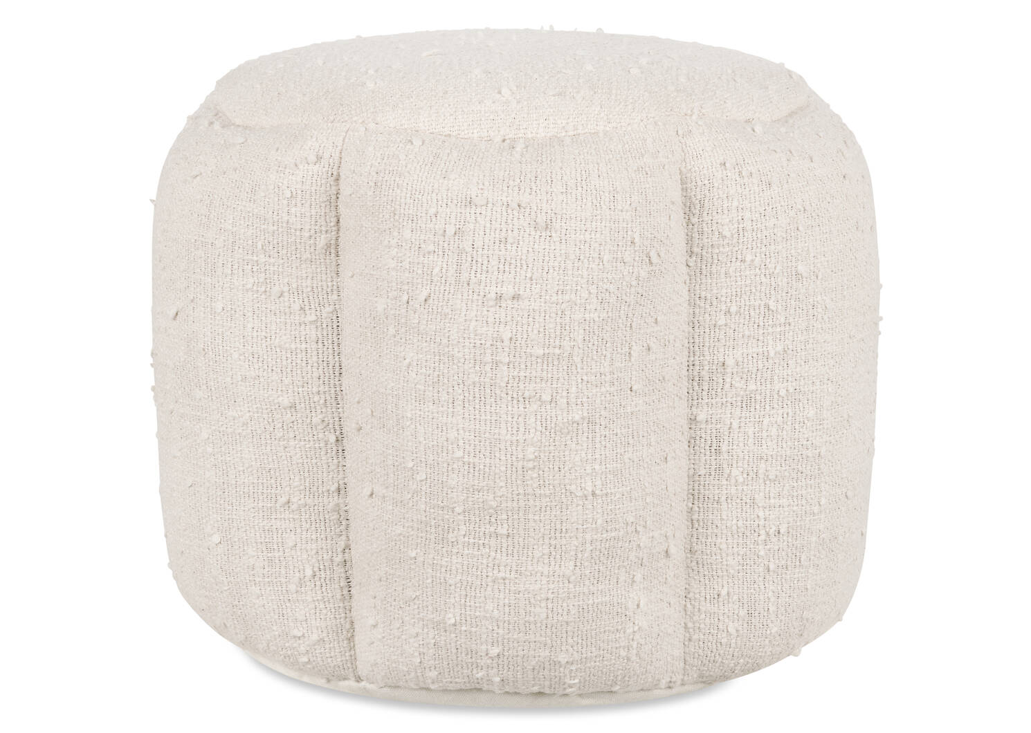 Pouf en coton Mara ivoire