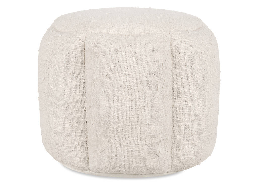 Mara Cotton Pouf Ivory