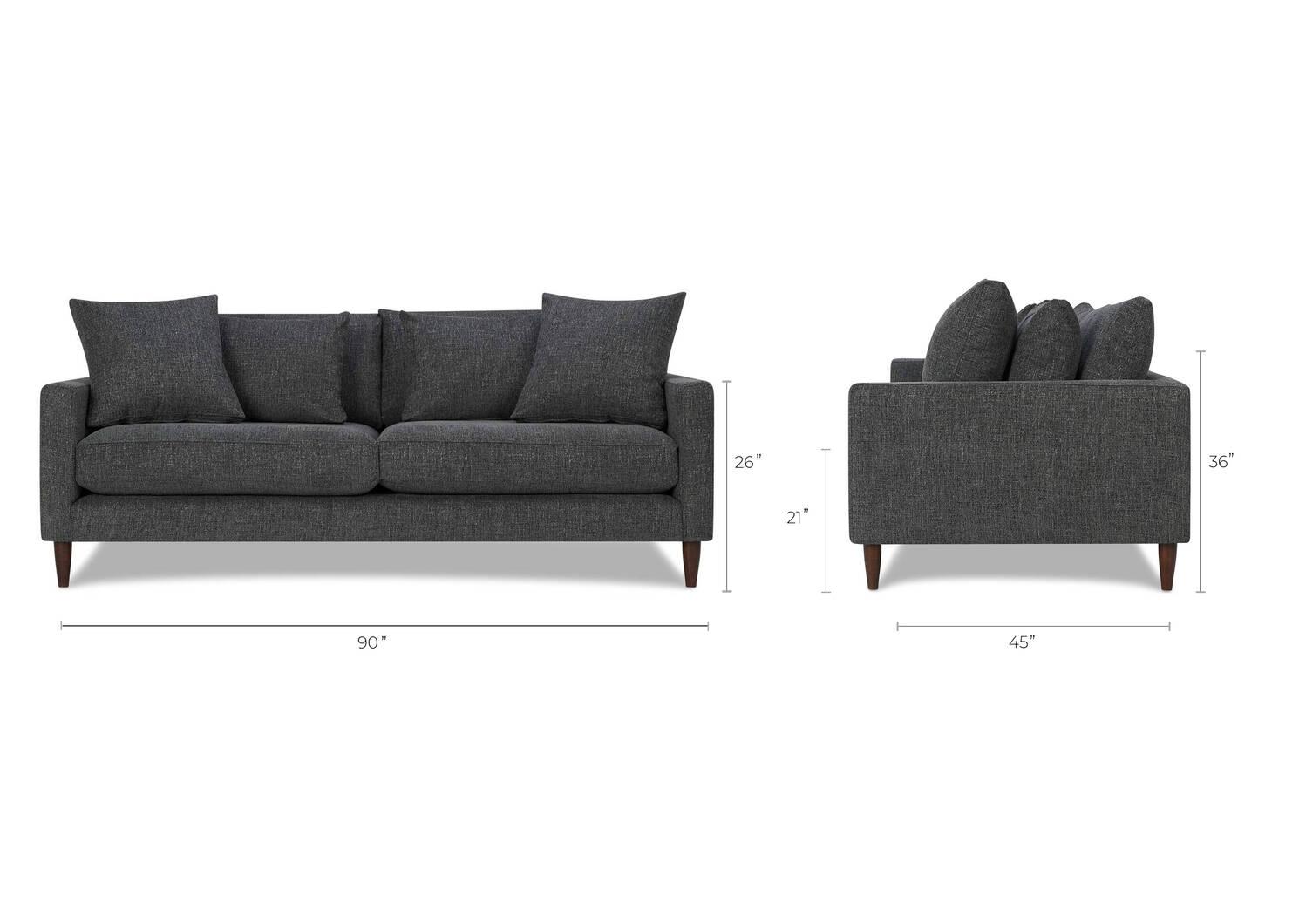 Nixon Sofa -Giovanna Pewter