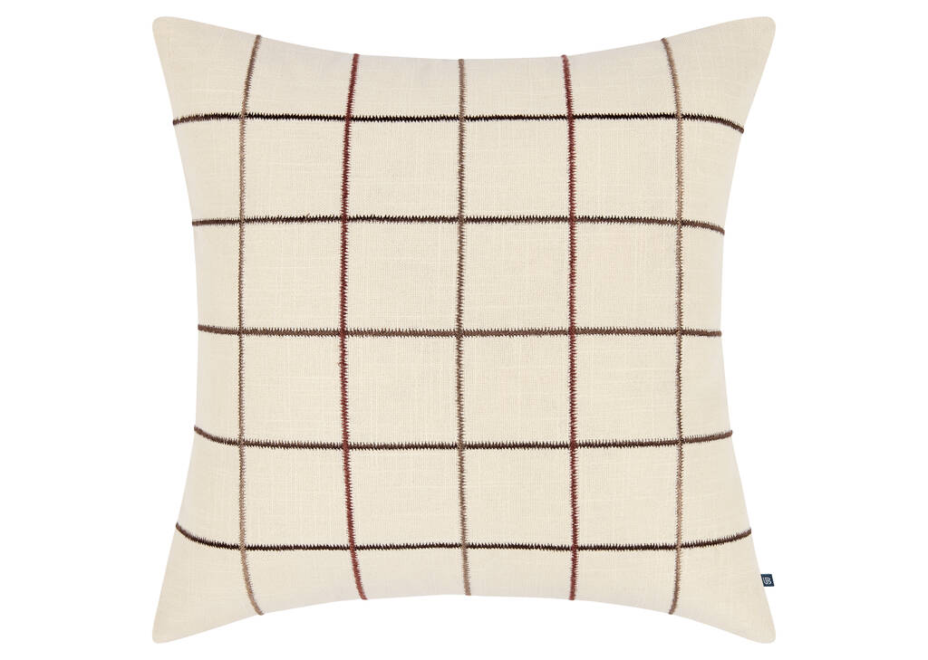 Eyre Cotton Plaid Pillow 20x20 Iv/Multi