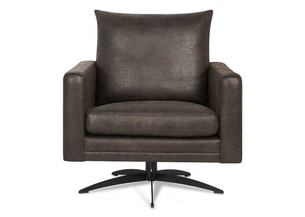 Elba Swivel Armchair -Pierre Smoke