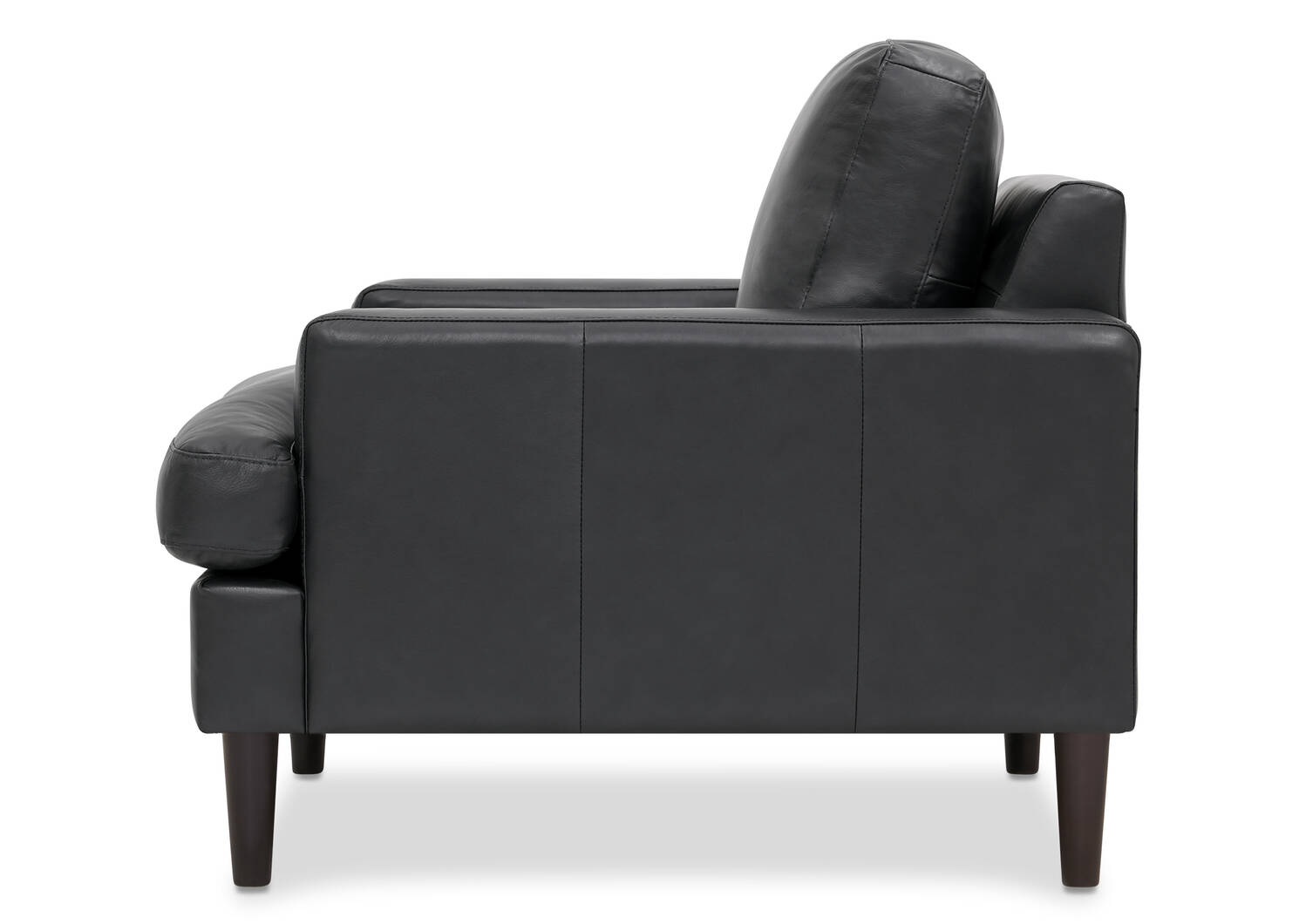 Fauteuil en cuir Savoy -Jett anthracite