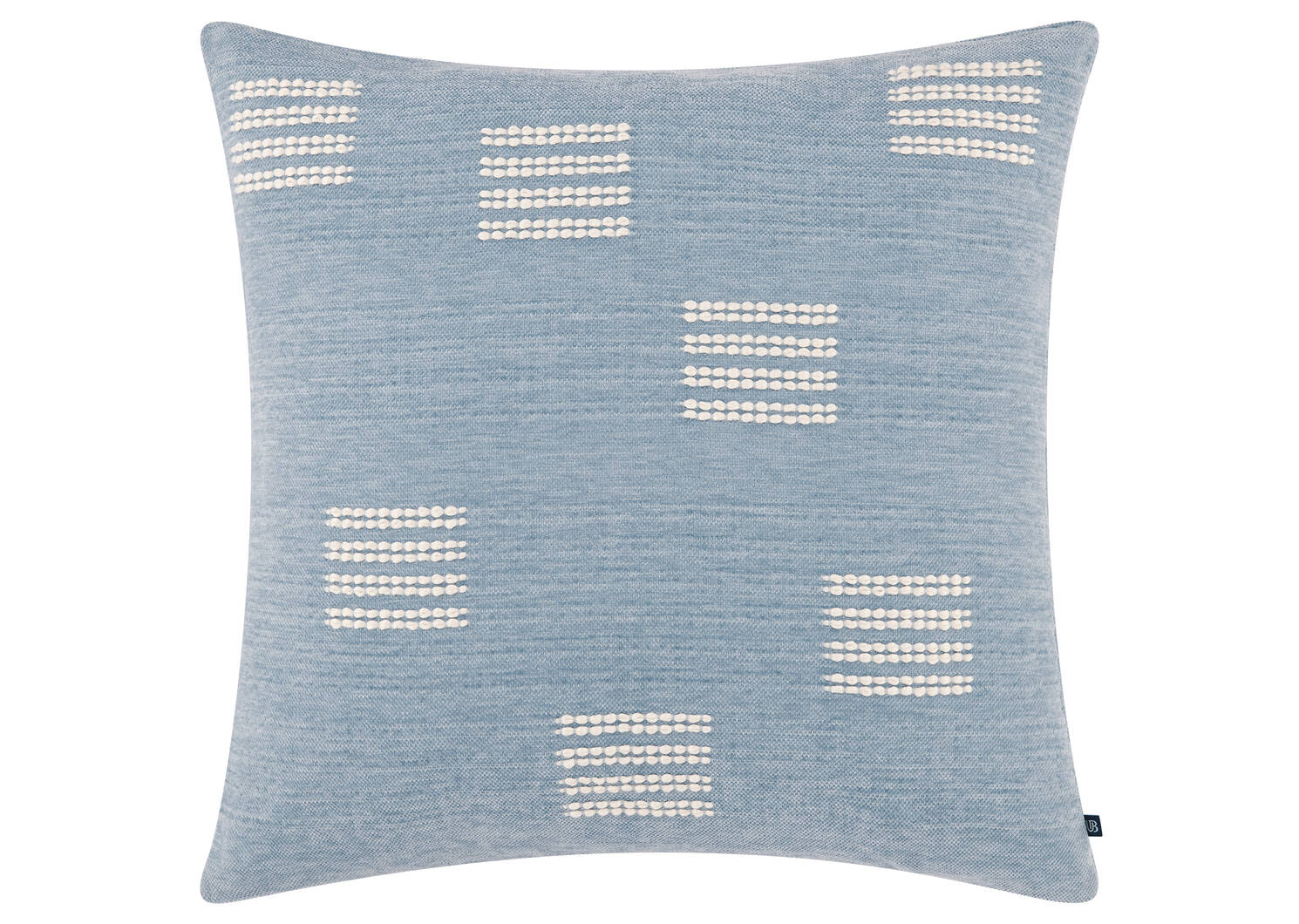 Perl Embroidered Pillow 20x20 Blue Fo
