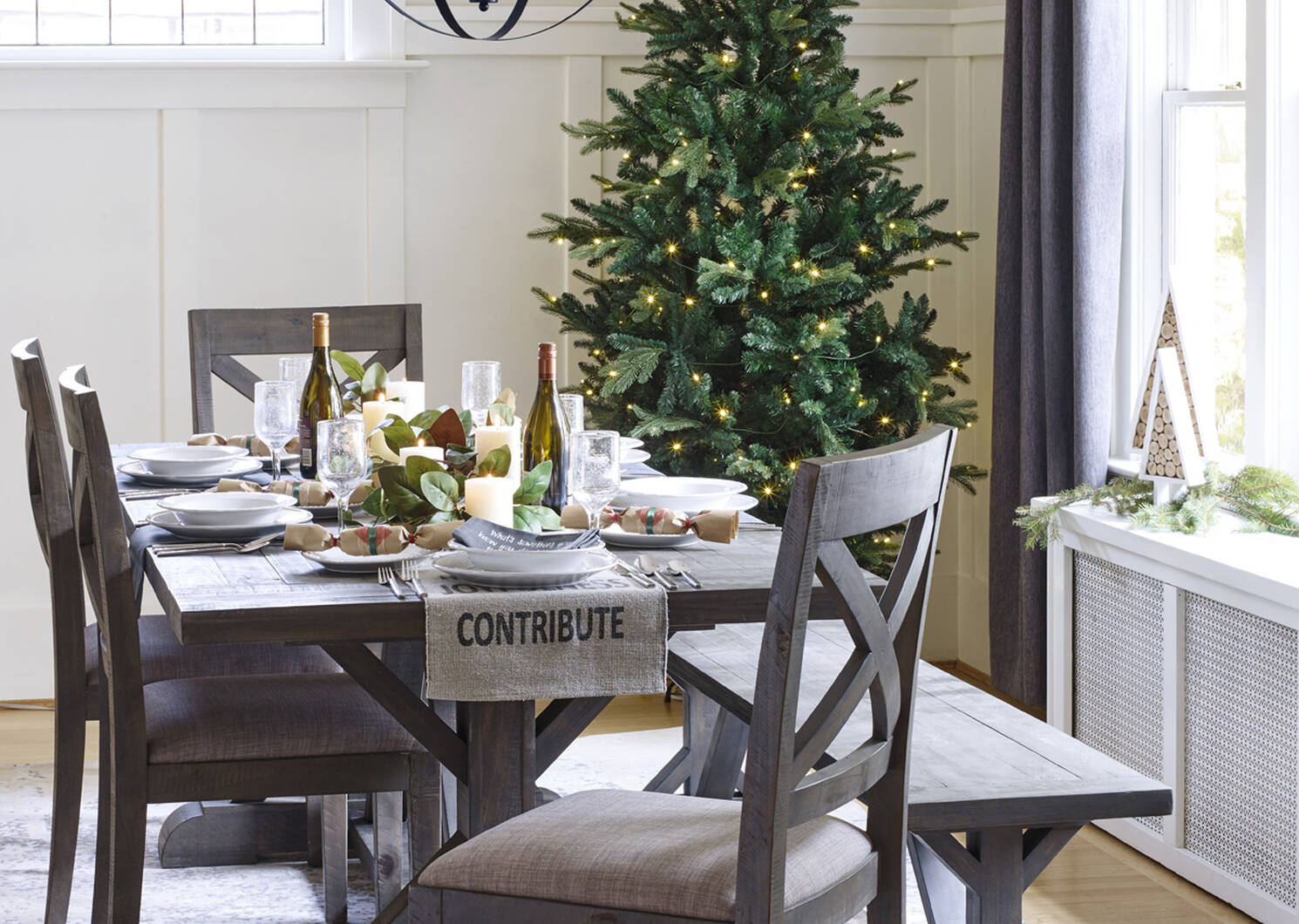 Claus Tree 7.5ft Rustic Pre-lit LED G