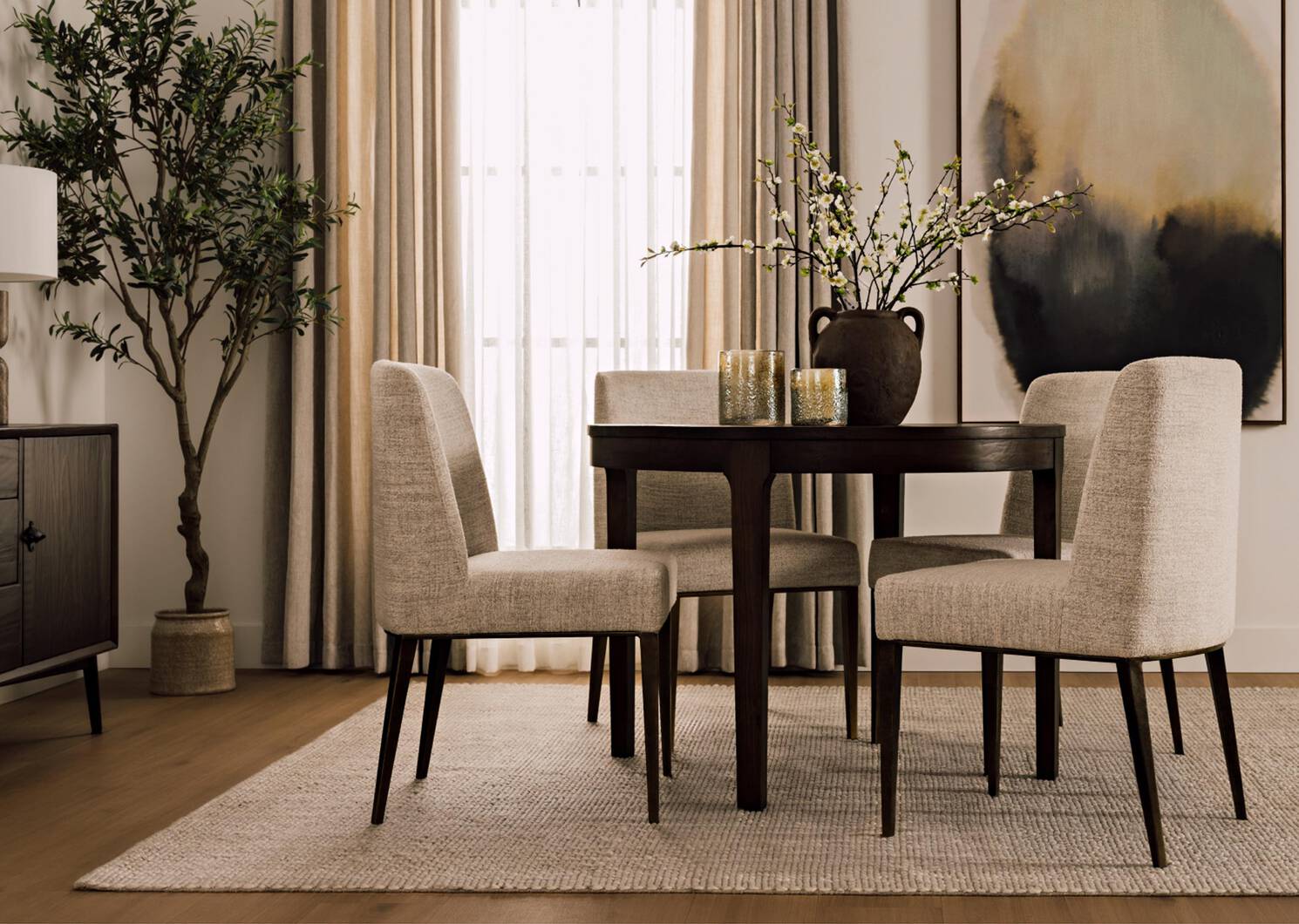 Dundas Round Dining Table -Hughes Umber