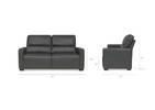 Reese Leather Reclining Sofa -Arlo Smoke