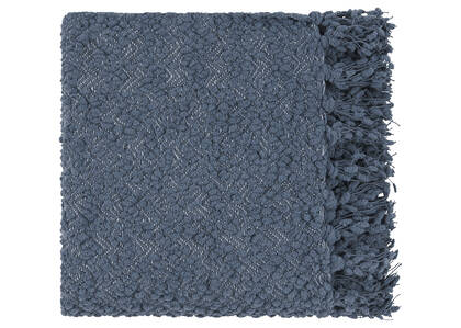 Colby Chenille Throw Sea Blue