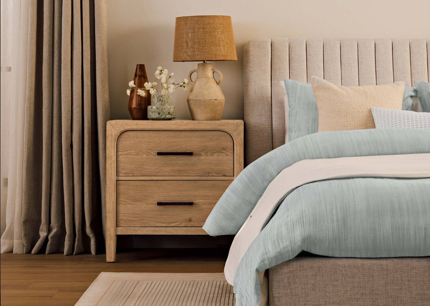 G ens. housse de couette cot. Elara bleu
