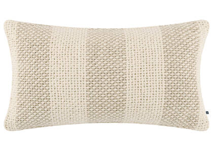 Masen Cotton Pillow 12x22 Sand/Ivory