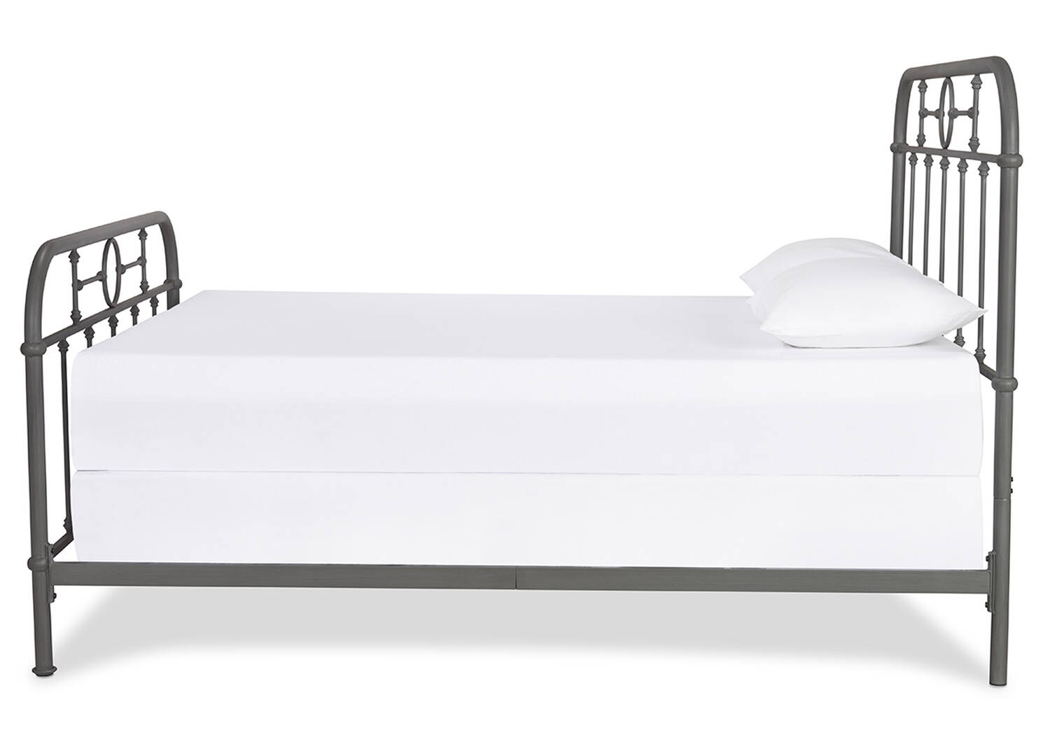 Très grand lit Izadore -gris