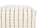 Ardell Cotton Boucle Pouf Ivory/Black
