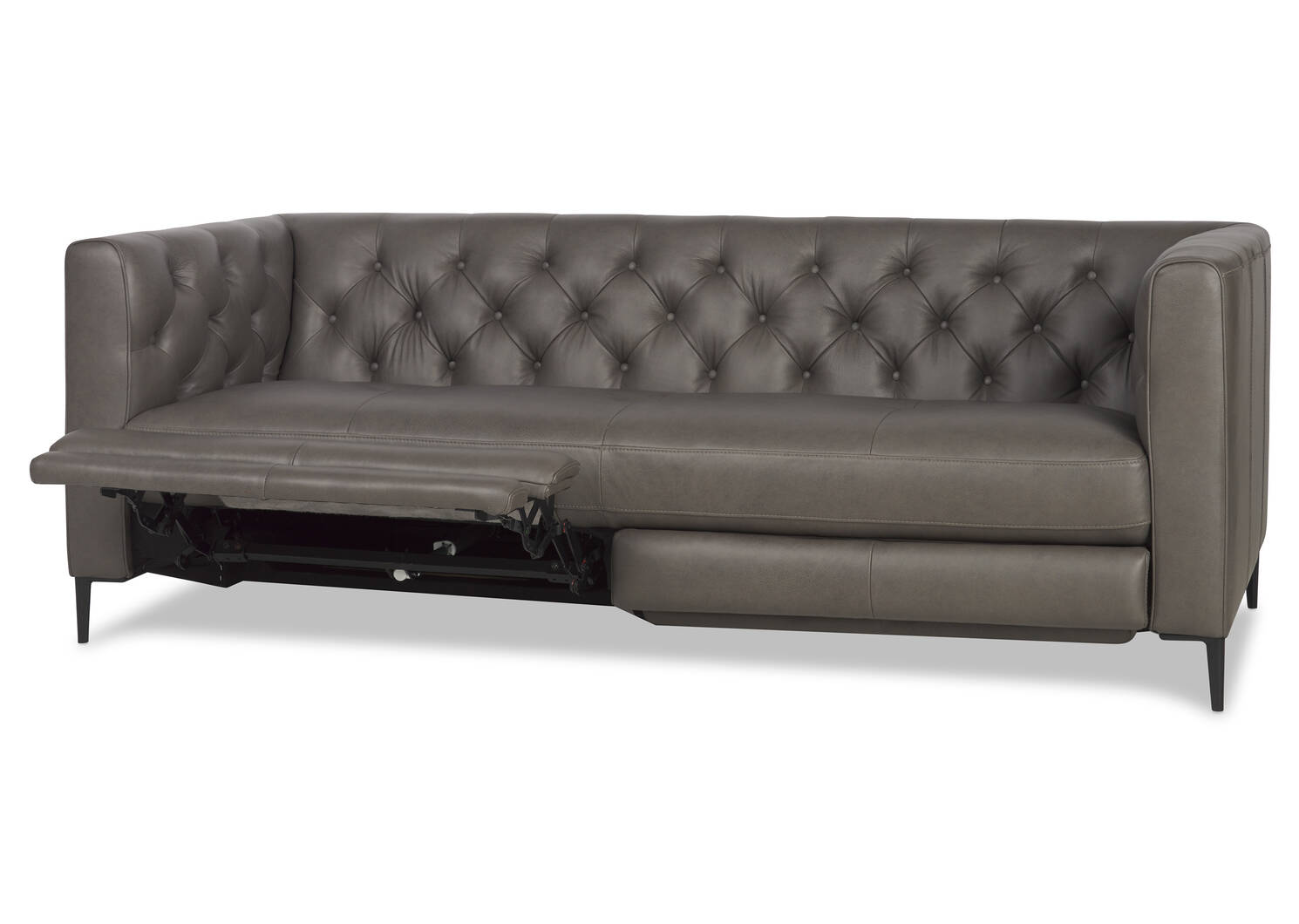 Mckay Leather Relaxer Sofa -Ashby Stone