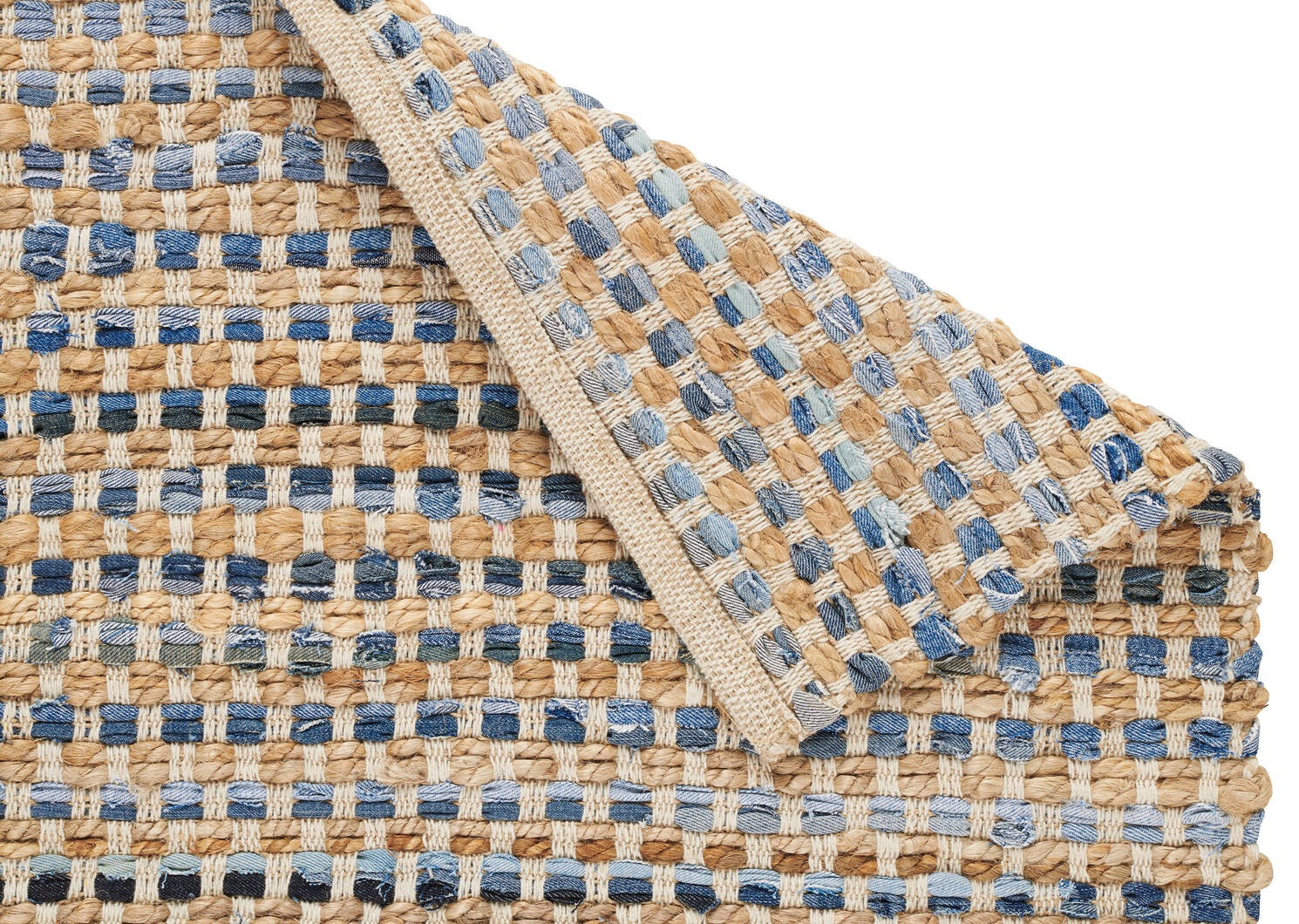 Elliott Accent Rugs - Natural/Denim