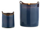 Dax Candle Holder Small Blue/Brown