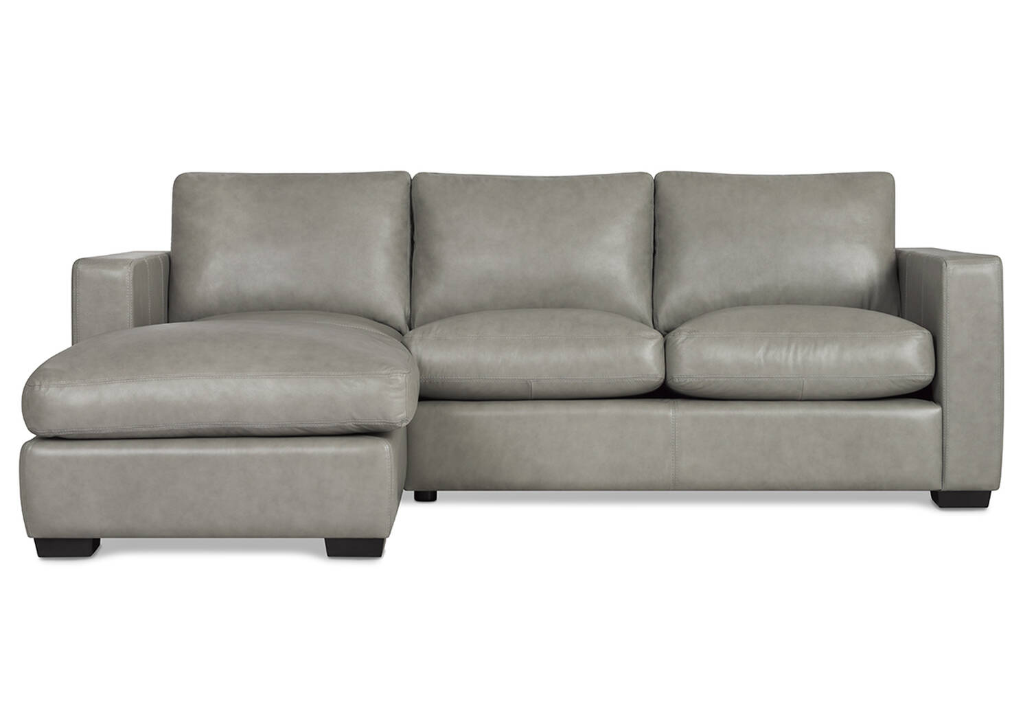 Brewer Custom Leather Sofa chaise