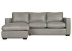 Brewer Custom Leather Sofa chaise
