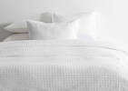 Rey Cotton Waffle Duvet Set King Whit
