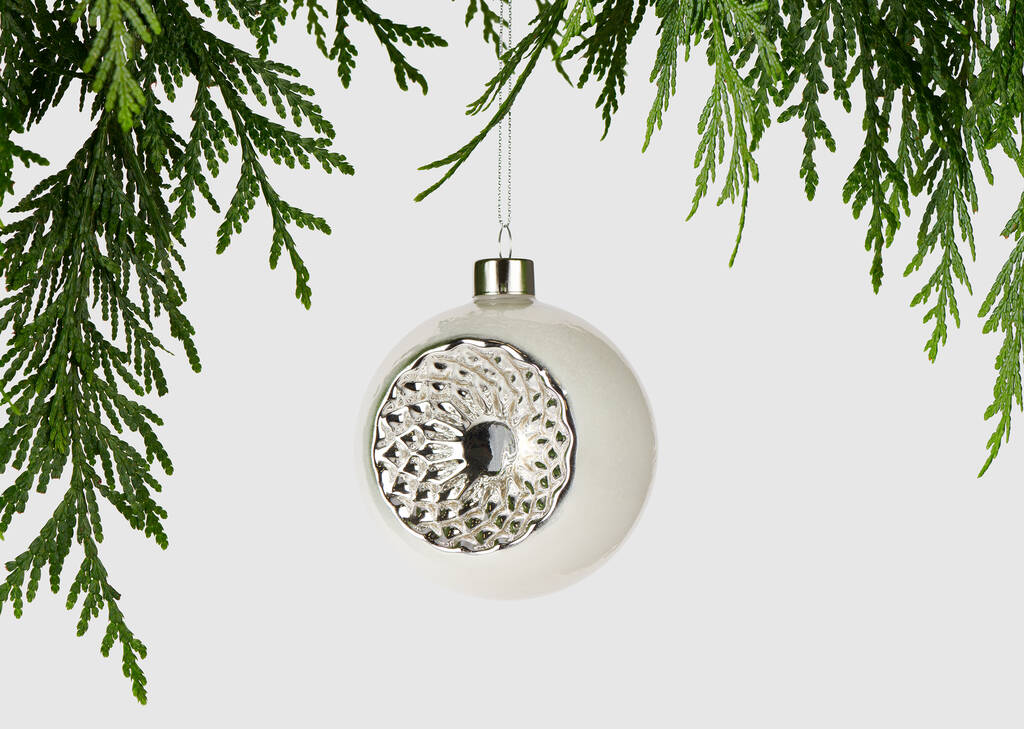 Retro Reflector Ornament White