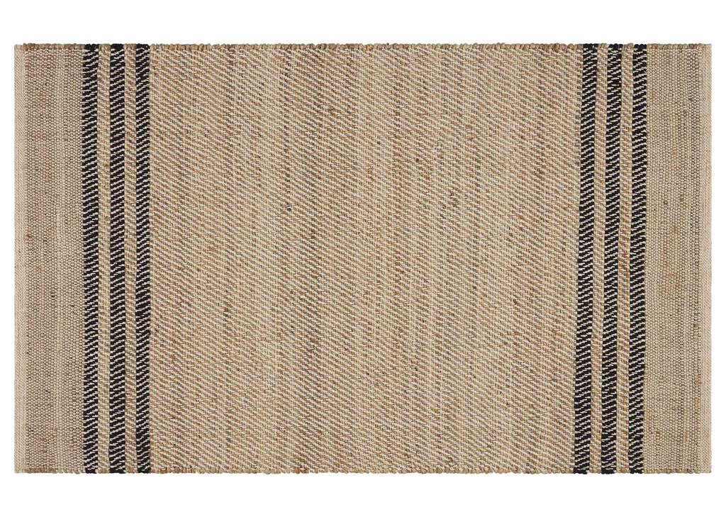 Tapis décoratif Avalon 36x60 jute/noir
