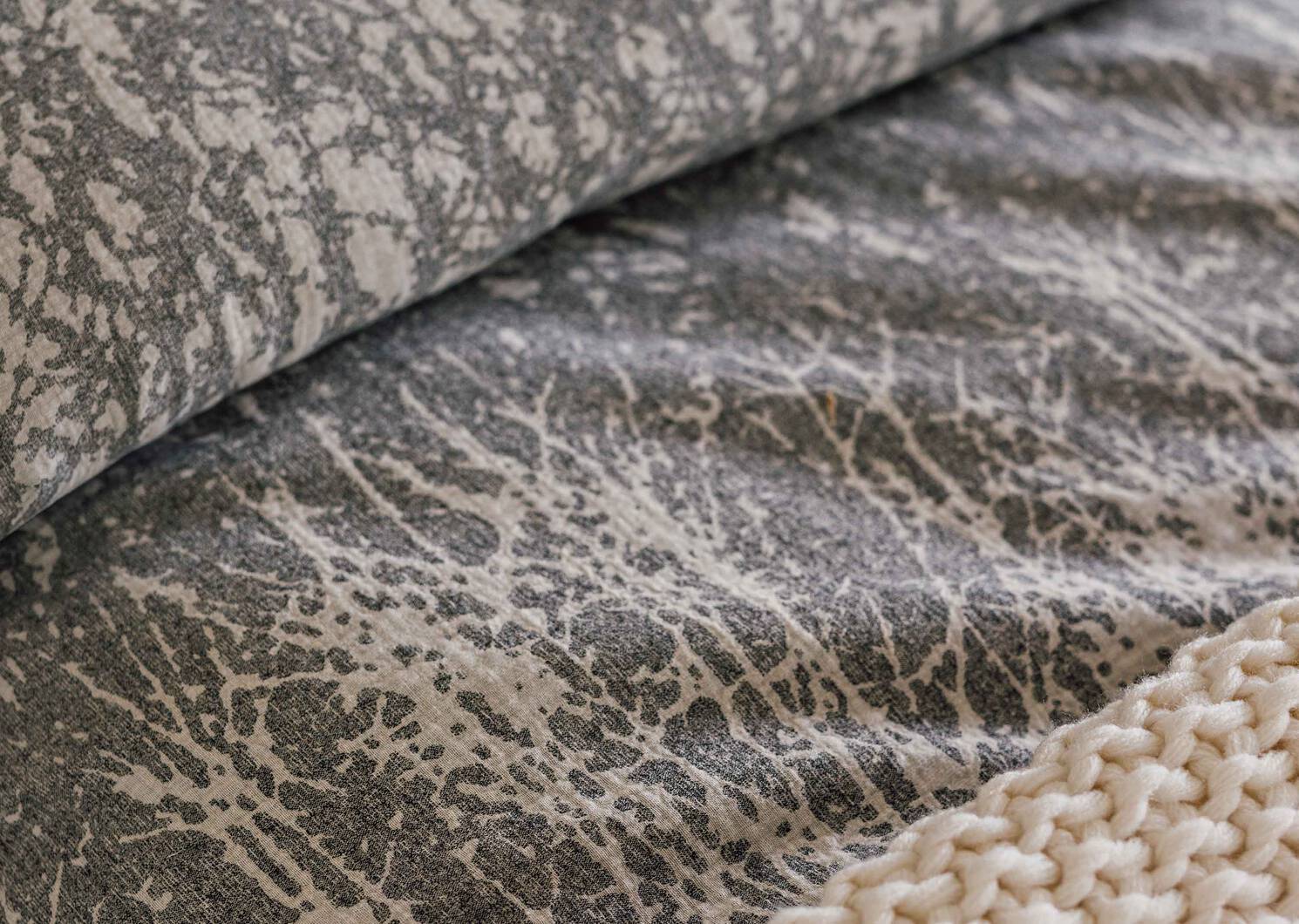 Gia Cotton Duvet Set King Ash/Grey