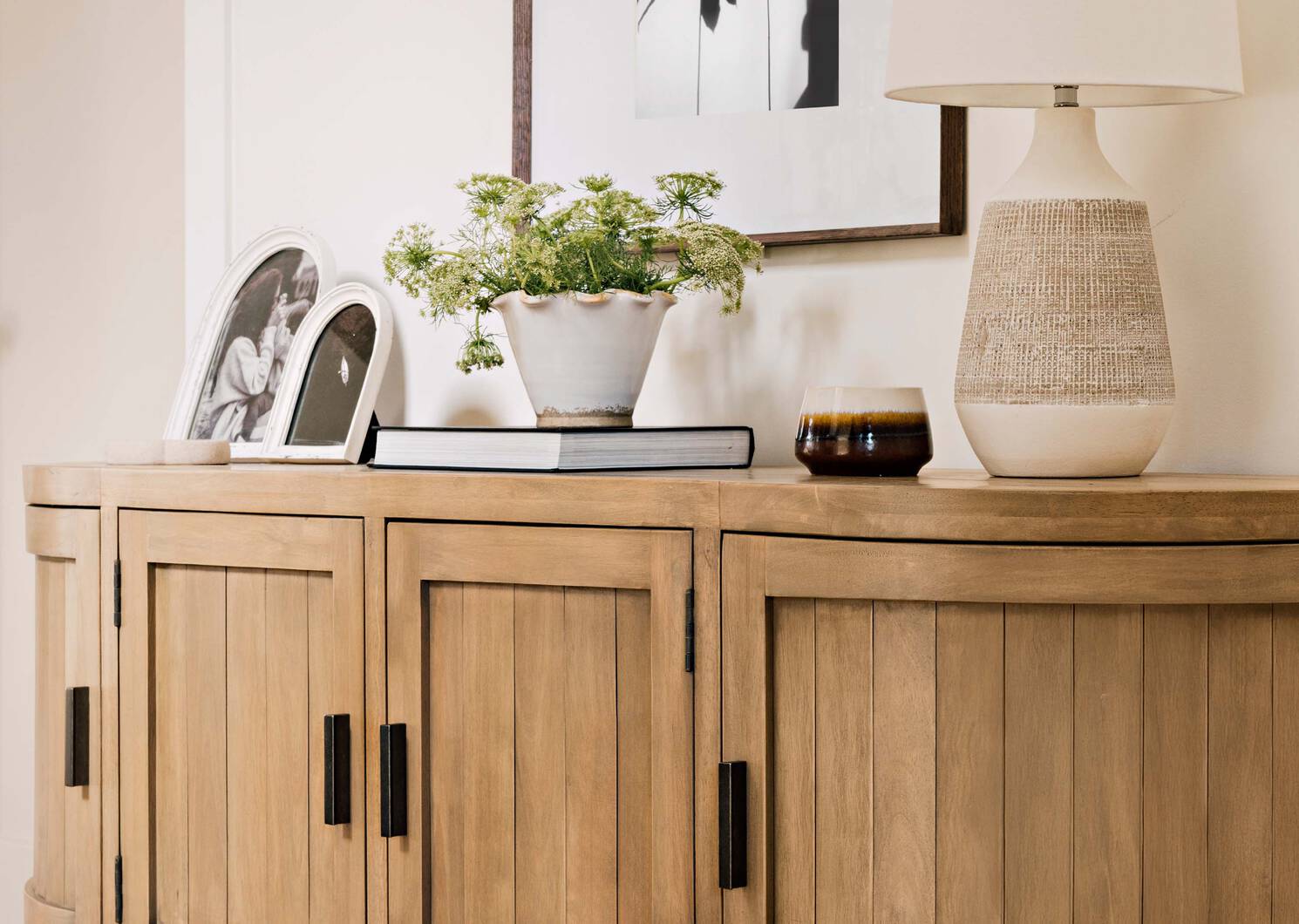 Bougie en pot Gaia brune/ivoire