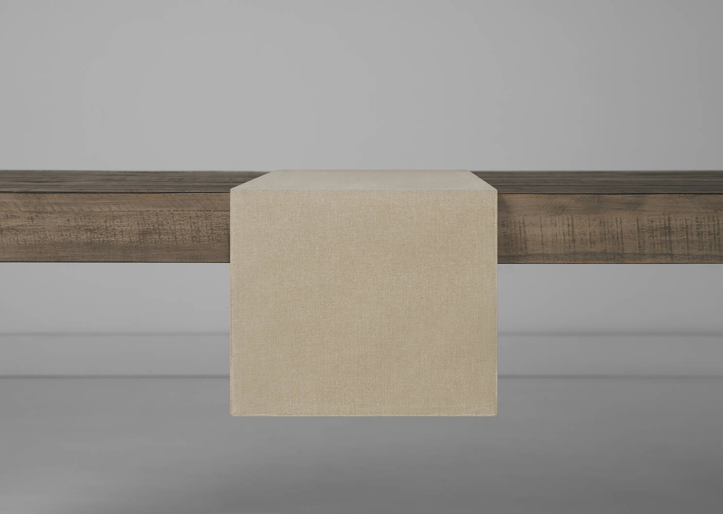 Chemin de table Hydrangea naturel/sable