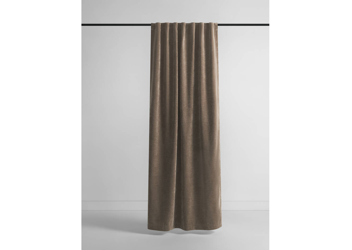 Adalee Velvet Curtain 96 Mushroom