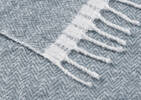 Dante Herringbone Throw Blue/Ivory