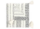 Rafe Cotton Striped Throw Ivory/Black