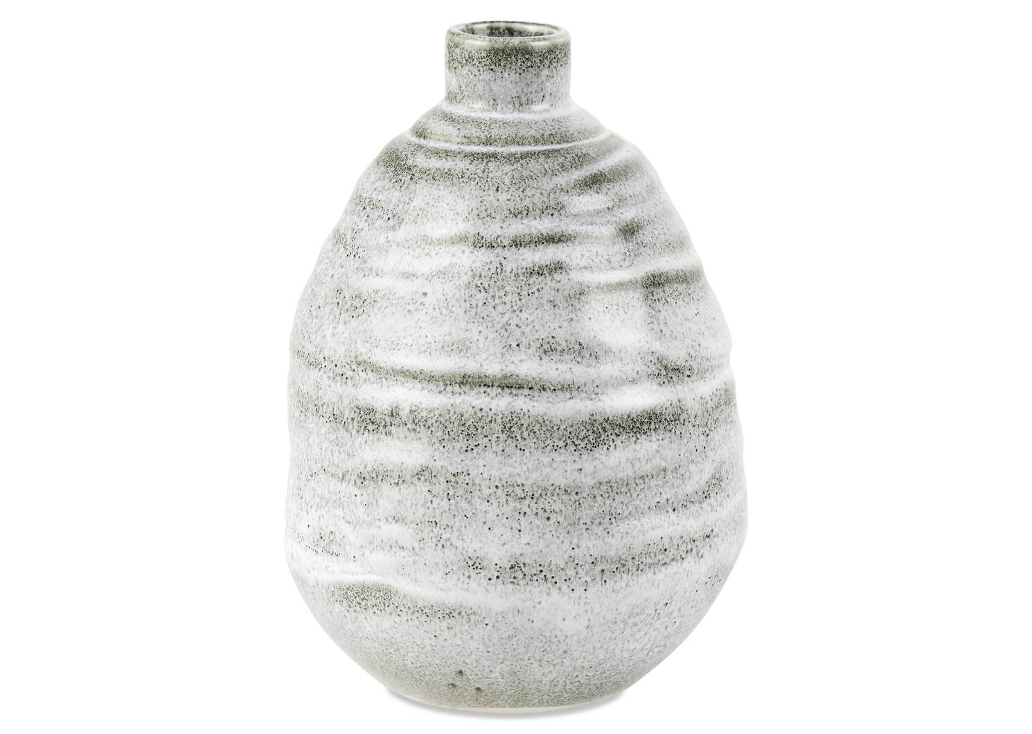 Vase moyen Shilo gris/blanc
