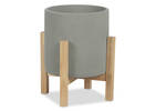 Petit cache-pot sur pieds Adah gris
