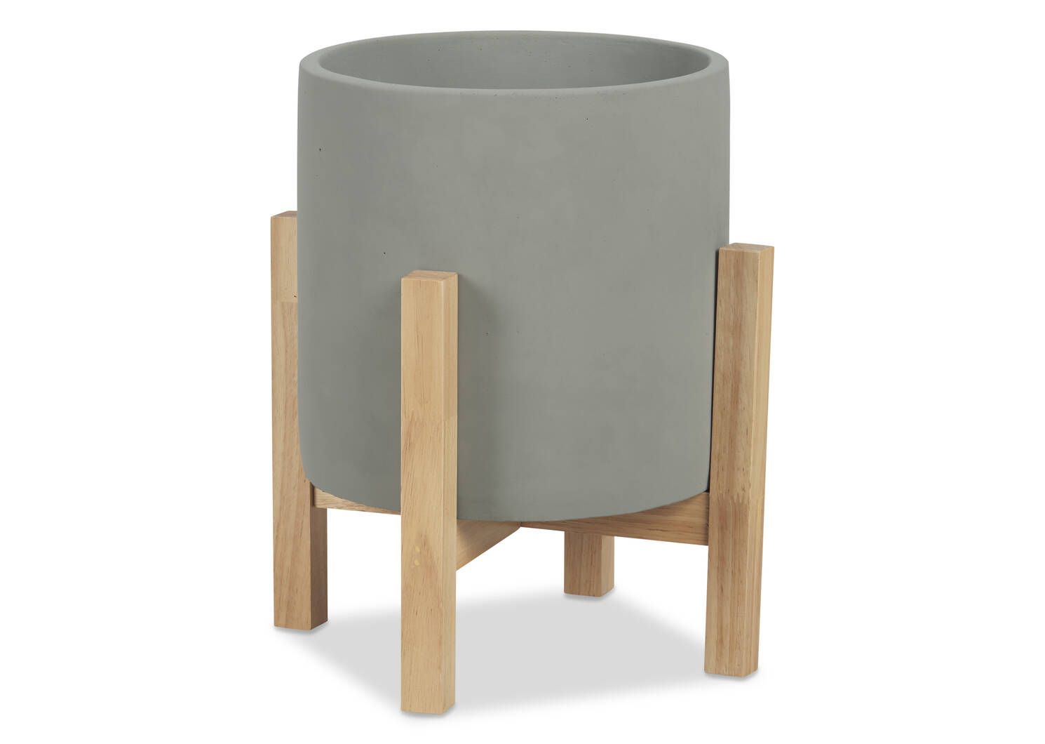 Petit cache-pot sur pieds Adah gris