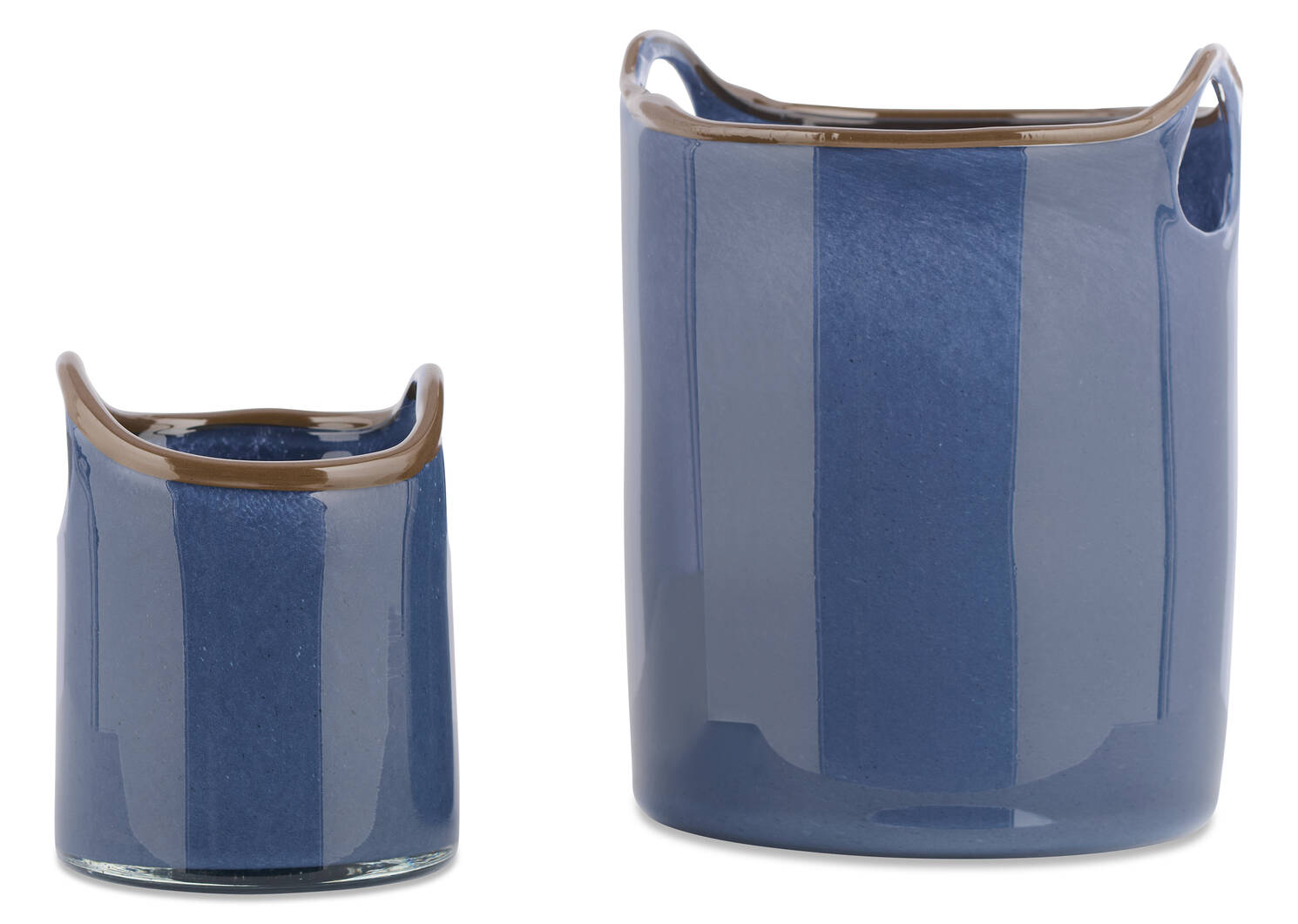 Dax Candle Holder Small Blue/Brown