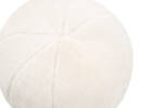 Tia Faux Fur Round Pillow Ivory