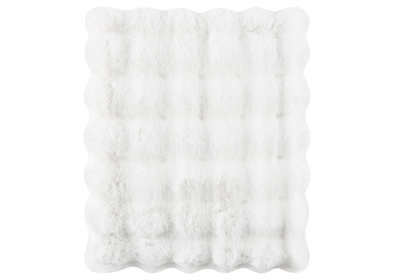 Zoey Faux Fur Throw White