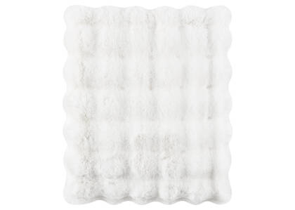 Zoey Faux Fur Throw White