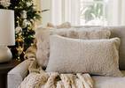 Zoey Faux Fur Pillow 14x24 Oyster