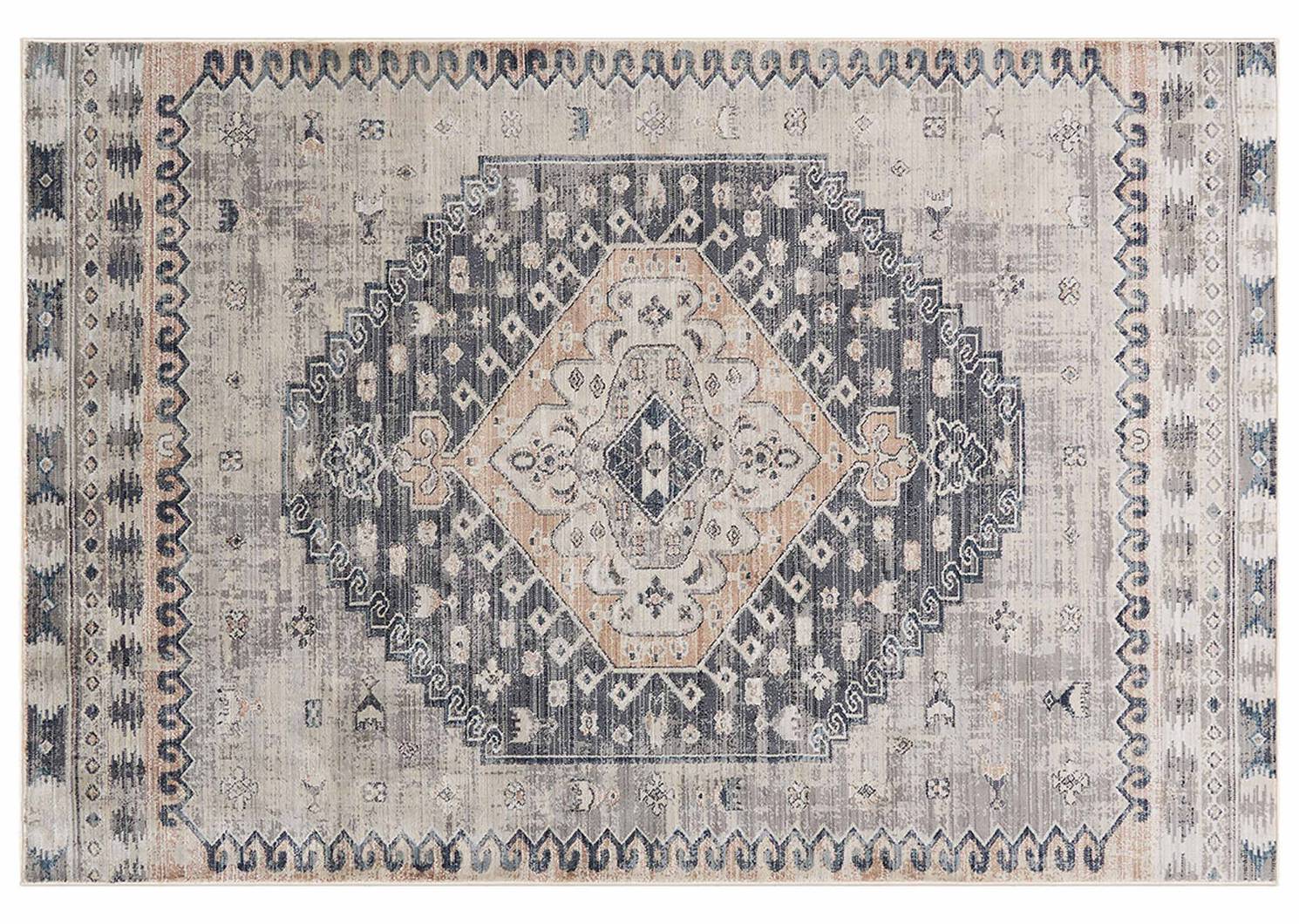 Levy Rug 91x126 Blue/Goldfield
