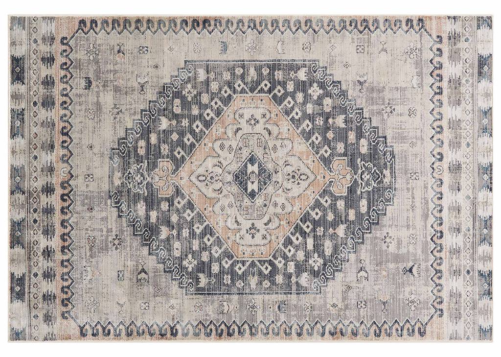 Levy Rug 91x126 Blue/Goldfield