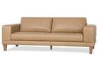 Carson Leather Sofa -Zen Stone