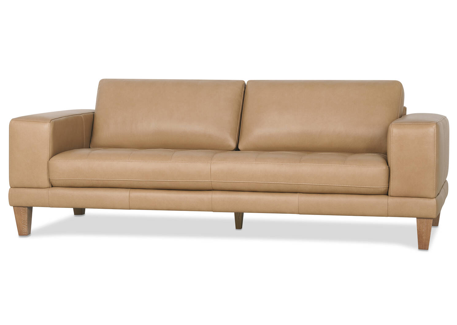 Carson Leather Sofa -Zen Stone