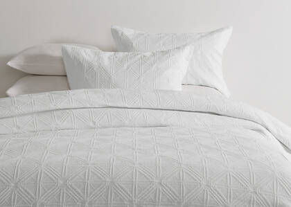 Arden Duvet Set Queen White