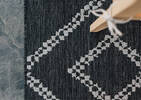 Tapis ext. Loreto 63x91 noir/blanc