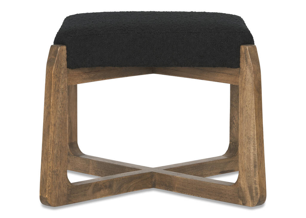 Brona Square 20" Ottoman -Amalie Black
