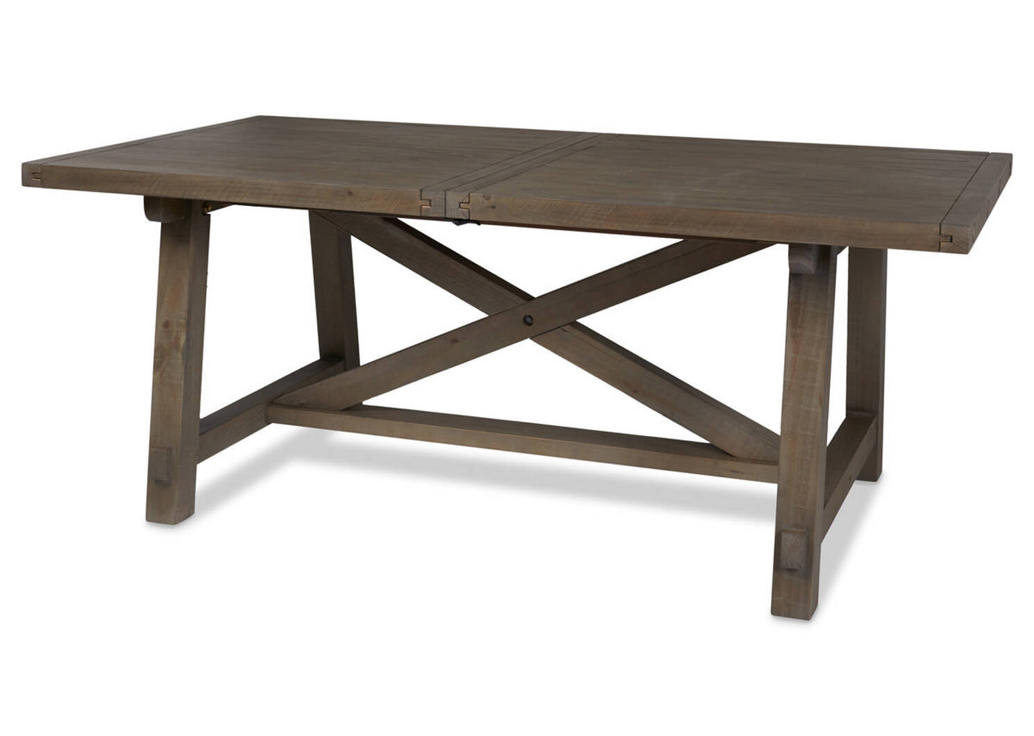 Table rect. rallonge Ironside -gris rust