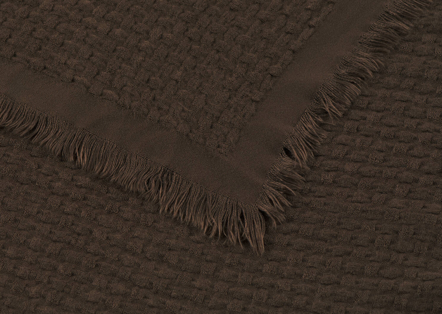 Knox Waffle Throw Brown