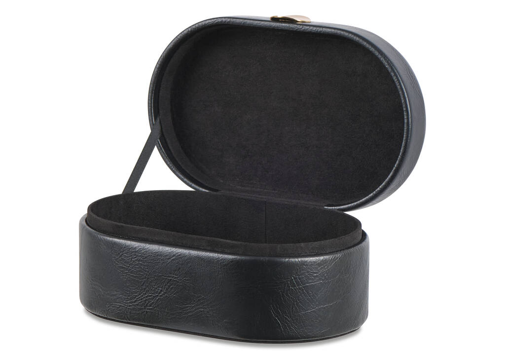Tessa Storage Box Oval Small Black